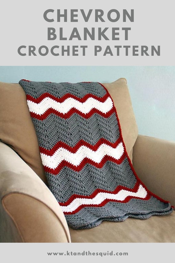 Crochet Afghan Pattern Chevron Blanket Pattern Crochet Throw