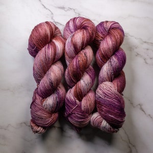 Hand Dyed Yarn Thyra Variegated Yarn Fingering Weight Yarn Superwash Merino Worsted Yarn Knitting Yarn Sweater Yarn image 1