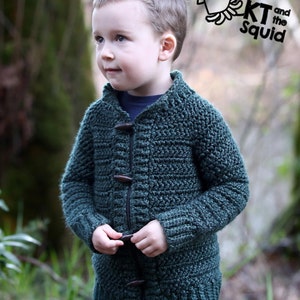 Crochet cardigan pattern, childrens cardigan, boys cardigan, girls cardigan, cardigan for children, crochet, top down, zipper or button image 5