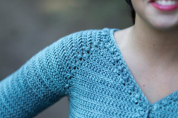 top down crochet cardigan