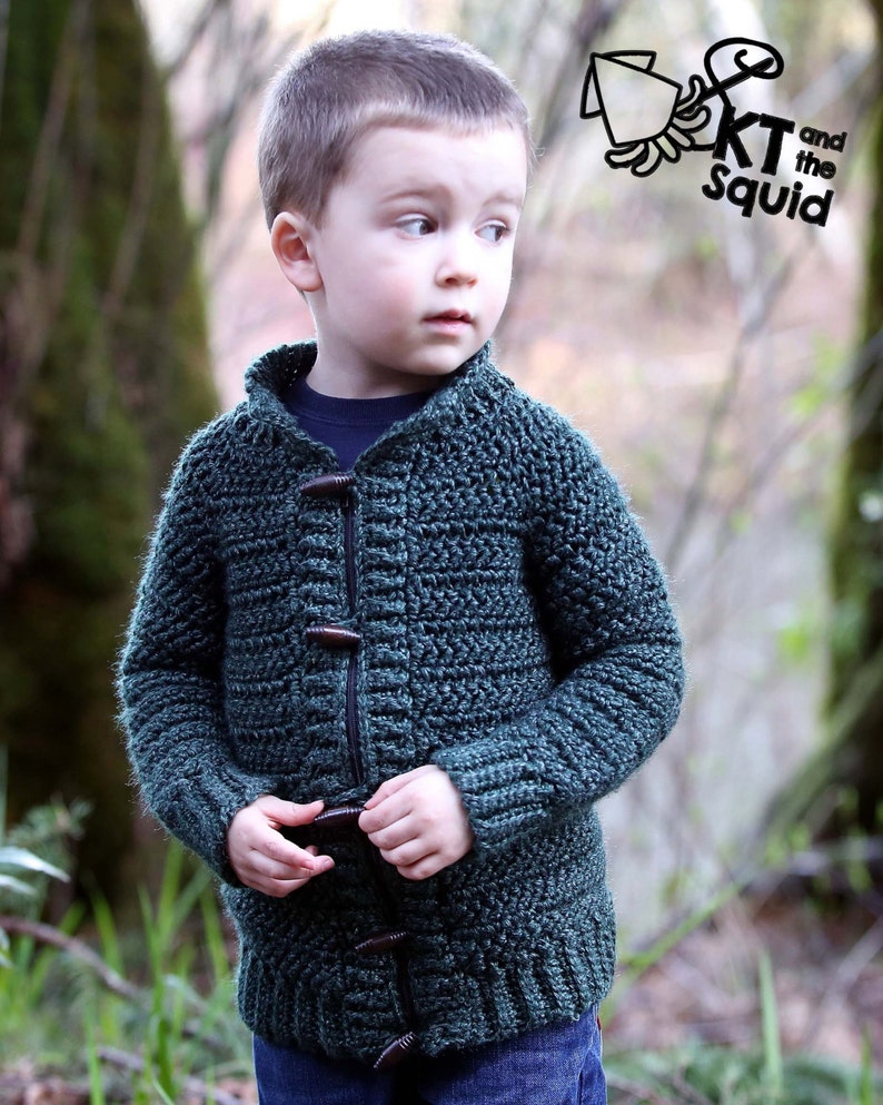 Crochet cardigan pattern, childrens cardigan, boys cardigan, girls cardigan, cardigan for children, crochet, top down, zipper or button image 4