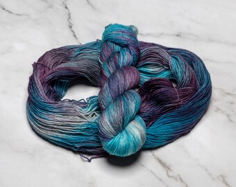 Hand Dyed Yarn - Leta | Variegated Yarn | Fingering Weight | Superwash Merino | Worsted Yarn | Knitting Yarn | Sweater Yarn | DK Weight