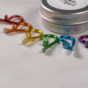 Stitch Markers for crochet, progress keepers, metal stitch markers, knit stitch markers image 5