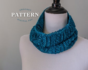 crochet cowl pattern, fast crochet pattern, pdf pattern easy crochet pattern