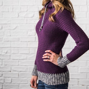 My Favorite Crochet Pullover Crochet Pattern. Easy Crochet Sweater for women. Beginner friendly image 3