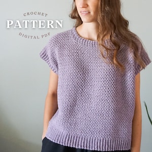 Crochet top pattern, crochet top pattern, summer, spring, permission to sell, crochet t shirt, crochet sweater, womens top pattern, easy