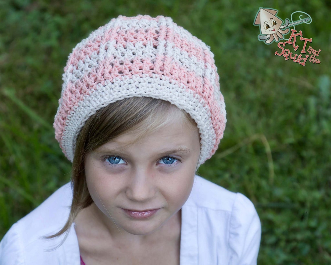 Striped Slouchy Crochet Pattern Permission to Sell Crochet Etsy