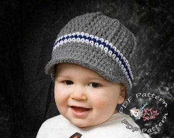 Perfect Stripe Newsboy Hat - Crochet Pattern