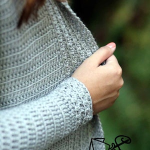Crochet Cardigan Pattern Crochet Sweater Fall Crochet Size Inclusive Pdf Download Women'S Crochet Cardigan Sizes XS-3XL image 7