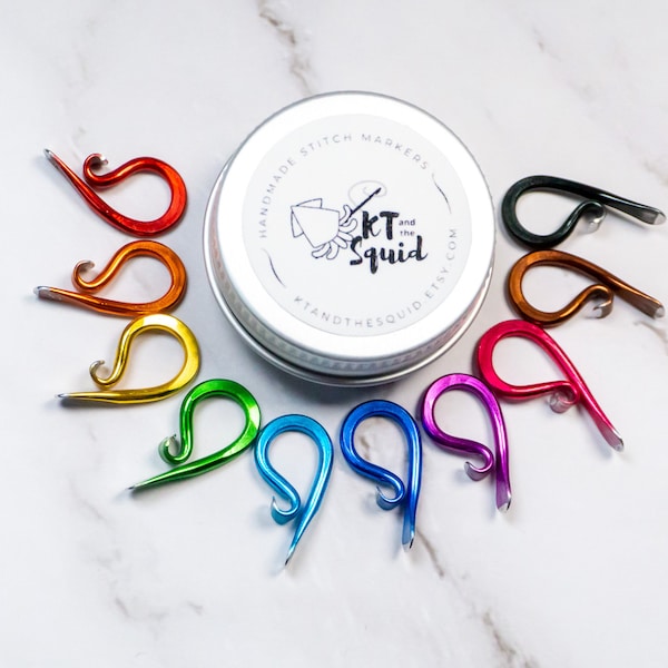 Handmade Aluminum Crochet Stitch Markers: Heart Detail, Snag-Free