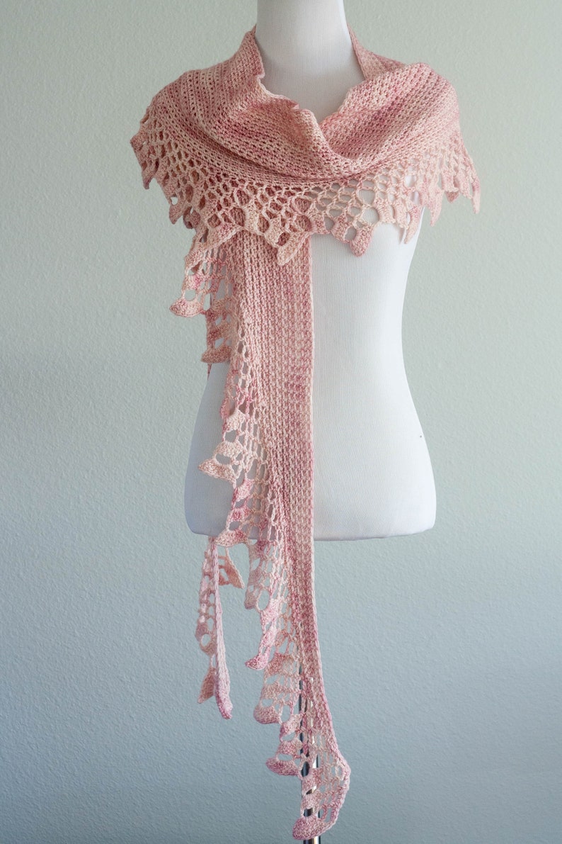 Crochet shawl pattern Topelt Shawl crochet pattern, scarf image 5