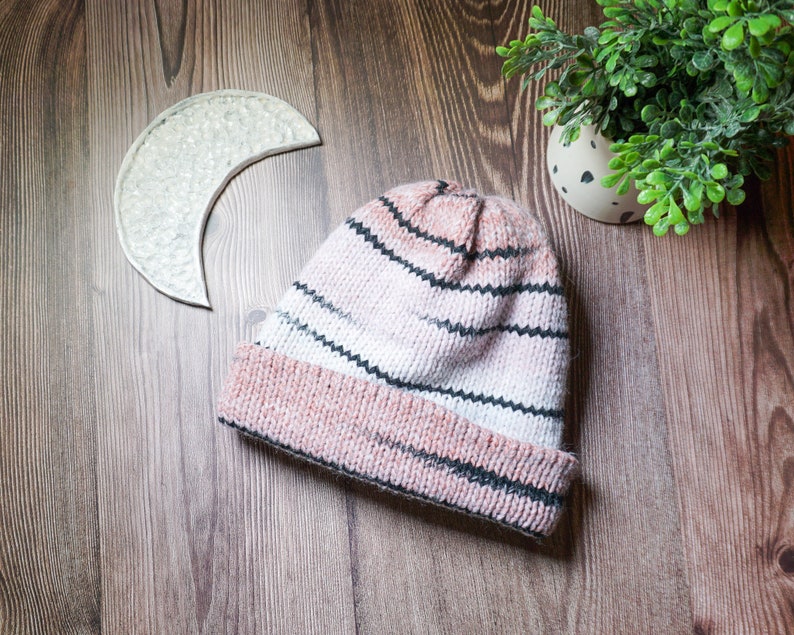 Handmade Knit Hat for Women Cozy Winter Beanie image 8