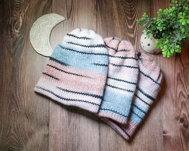 Handmade Knit Hat for Women Cozy Winter Beanie image 6