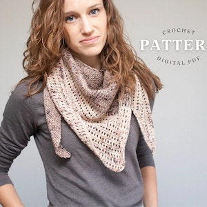Crochet Pattern | Crochet Wrap | Asymmetric Shawl Pattern | Easy Triangle Shawl Pattern | Pdf Files | Triangle Scarf | Digital Pattern