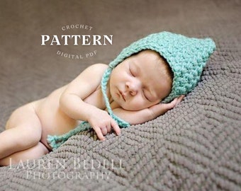 Pixie Hat | Baby Bonnet Crochet Pattern | Hat Pattern | Pdf Download | Baby Hat Pattern | Diy Gift For Baby | Multiple Sizes