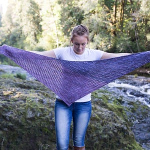 Knit Shawl pattern, pattern, shawl, PDF pattern, knit, Moya Shawl image 2