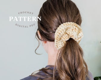 Crochet Scrunchie Pattern: Summertime Hair Tie (PDF Tutorial)