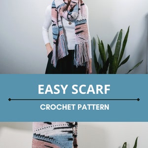 Stripe Scarf Crochet Scarf Gifts For Her Wrap Crochet Pattern Neck Warmer Unisex Scarf Pattern Pdf Pattern Gifts For Him image 9