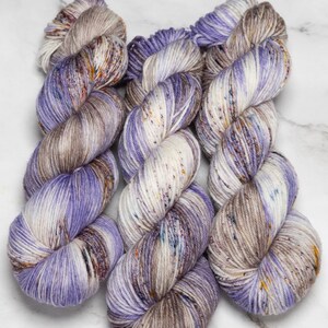 Hand Dyed Yarn Jasmine Variegated Yarn Fingering Weight Superwash Merino Worsted Yarn Knitting Yarn Sweater Yarn DK Weight image 2