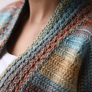 Crochet Cardigan Pattern Crochet Sweater Fall Crochet Size Inclusive Pdf Download Women'S Crochet Cardigan Sizes XS-3XL image 4