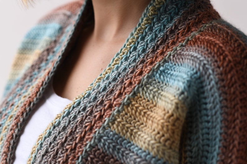 Crochet Cardigan Pattern Crochet Sweater Fall Crochet Size Inclusive Pdf Download Women'S Crochet Cardigan Sizes XS-3XL image 4