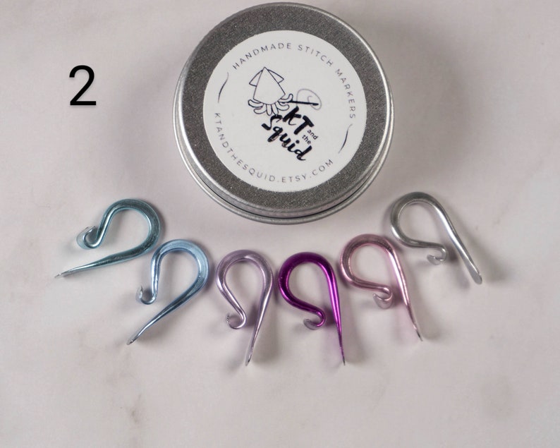 Stitch Markers for crochet, progress keepers, metal stitch markers, knit stitch markers image 8