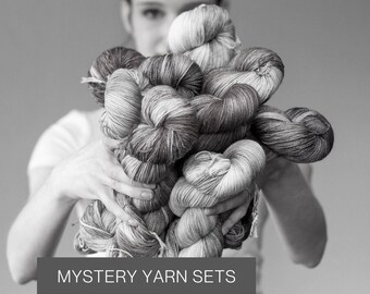 Hand Dyed Yarn | Mystery Grab Bag | Surprise Bundle | Crochet Yarn | Mystery Yarn Box | Superwash Merino Wool