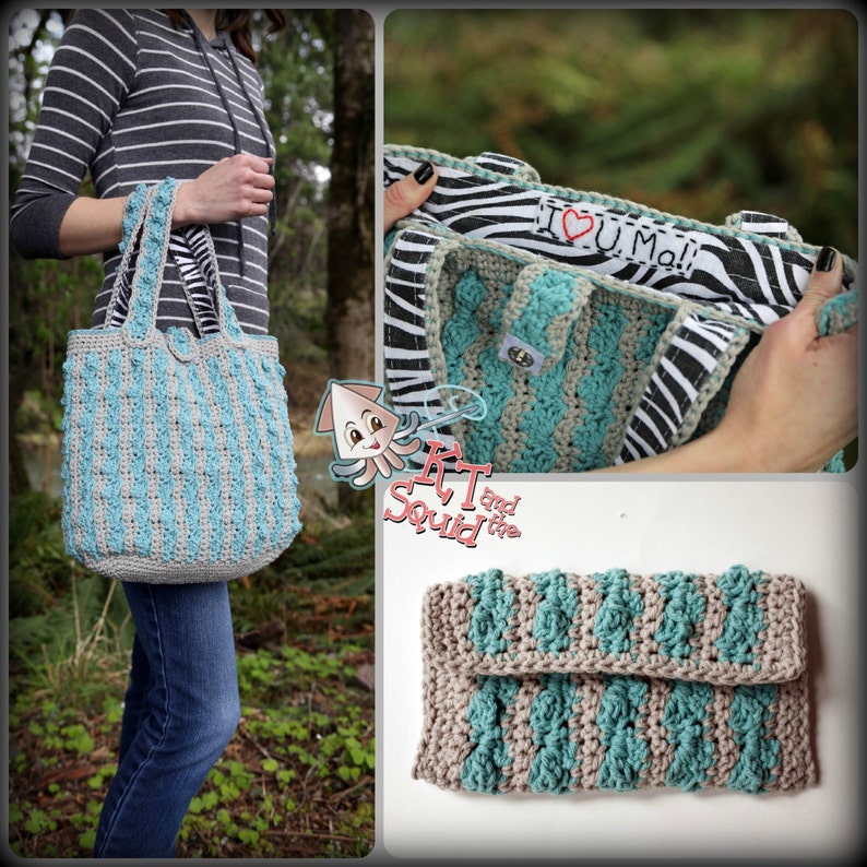 Crochet purse pattern, Crochet pattern, purse pattern, textured purse patern, wallet, crochet pattern, crochet purse, crochet, tote image 2