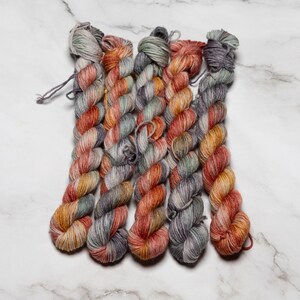 Hand Dyed Yarn Surprise Variegated Yarn Fingering Weight Superwash Merino Worsted Yarn Knitting Yarn Sweater Yarn DK Weight image 4