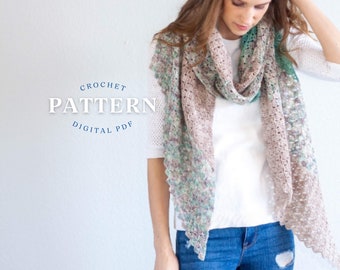 Crochet Wrap Pattern | Crochet Shawl | Scarf Pattern | Instant Download | Crochet Cardigan Pattern | Easy Crochet Pattern