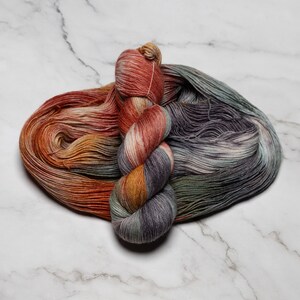 Hand Dyed Yarn Surprise Variegated Yarn Fingering Weight Superwash Merino Worsted Yarn Knitting Yarn Sweater Yarn DK Weight image 2