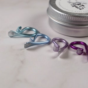 Stitch Markers for crochet, progress keepers, metal stitch markers, knit stitch markers image 4