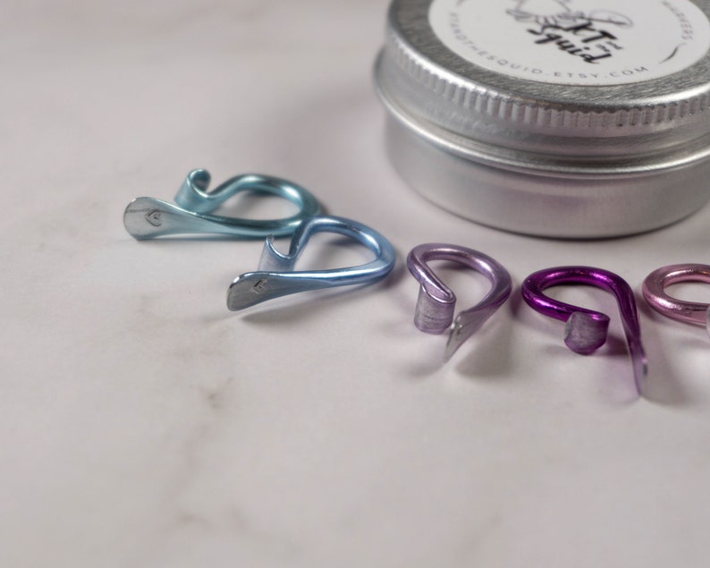 Stitch Markers for crochet, progress keepers, metal stitch markers, knit stitch markers image 4