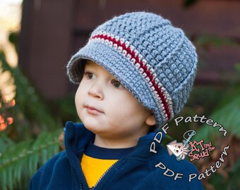 Crochet hat pattern, Newsboy hat pattern, crochet hat pattern, Permission to sell, newborn, infant, mens newsboy hat, crochet cap pattern,