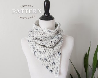 Crochet Triangle Cowl Pattern: Easy Neck Warmer (PDF Pattern)