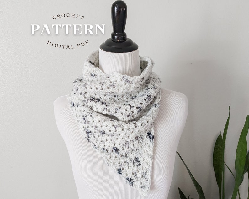 Crochet Cowl Pattern Pdf Cowl Crochet Pattern Instant Download Crochet Cowl Crochet Triangle Cowl Pattern Womans Cowl Pattern image 1