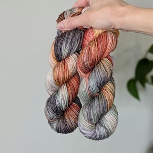 Hand Dyed Yarn - &quot;Surprise&quot; | Variegated Yarn | Sock, Sport, DK, Worsted and Bulky Weight Yarn | Orange, yellow, green Merino Yarn
