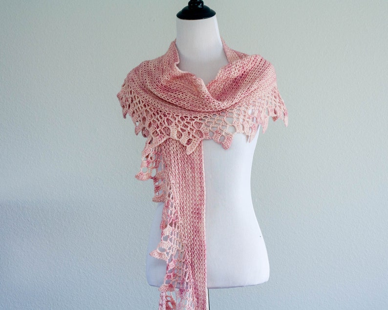 Crochet shawl pattern Topelt Shawl crochet pattern, scarf image 1