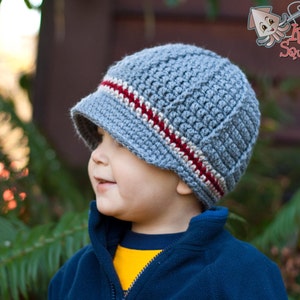 Crochet hat pattern, Newsboy hat pattern, crochet hat pattern, Permission to sell, newborn, infant, mens newsboy hat, crochet cap pattern, image 3