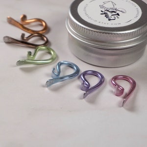 Stitch Markers for crochet, progress keepers, metal stitch markers, knit stitch markers image 3