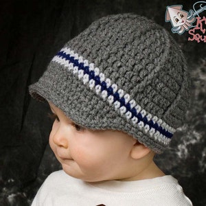 Crochet hat pattern, Newsboy hat pattern, crochet hat pattern, Permission to sell, newborn, infant, mens newsboy hat, crochet cap pattern, image 2