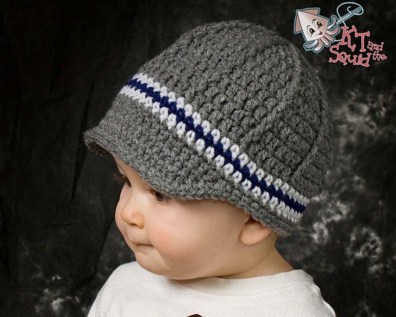 Crochet hat pattern, Newsboy hat pattern, crochet hat pattern, Permission to sell, newborn, infant, mens newsboy hat, crochet cap pattern, image 2