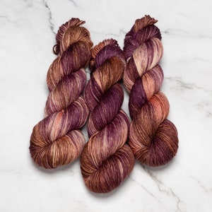 Dyed To Order Fig Merino yarn Hand Dyed Yarn Hand dyed Yarn Made To Order Indie Dyed Yarn Fingering Yarn DK Worsted image 4