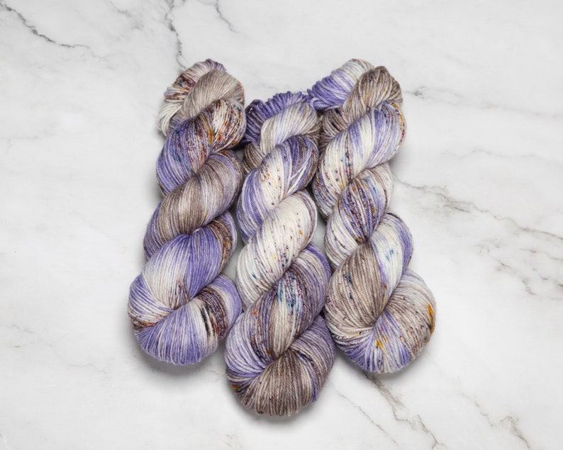 Hand Dyed Yarn Jasmine Variegated Yarn Fingering Weight Superwash Merino Worsted Yarn Knitting Yarn Sweater Yarn DK Weight image 1