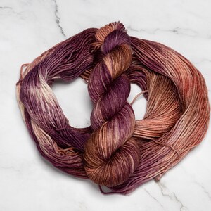 Dyed To Order Fig Merino yarn Hand Dyed Yarn Hand dyed Yarn Made To Order Indie Dyed Yarn Fingering Yarn DK Worsted image 1