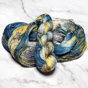 Dyed To Order Daisy Blues Merino yarn Hand Dyed Yarn Sport Yarn Made To Order Indie Dyed Yarn Fingering Yarn DK Worsted image 1