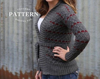 Crochet Pattern | Textured Crochet Cardigan | Cardigan Pattern | Modern Crochet | Women Cardigan | Womens cardigan