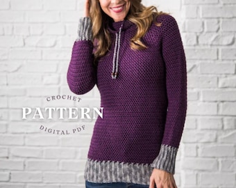 My Favorite Crochet Pullover Crochet Pattern.  Easy Crochet Sweater for women. Beginner friendly!