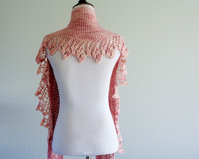 Crochet shawl pattern Topelt Shawl crochet pattern, scarf image 8