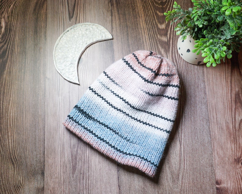 Handmade Knit Hat for Women Cozy Winter Beanie image 7